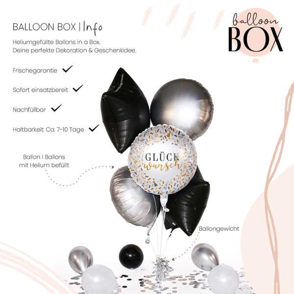 Heliumballon in der Box Hello Glückwunsch 3