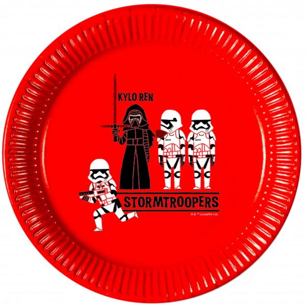 8 piatti Star Wars Stormtroopers 23 cm