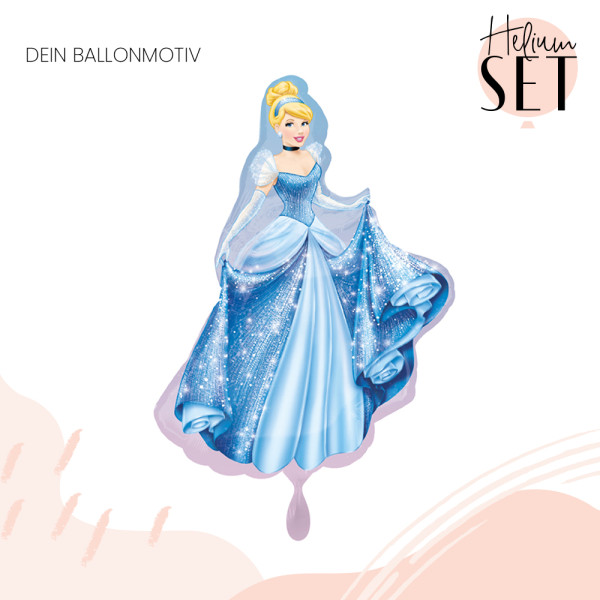 Cinderella Ballonbouquet-Set mit Heliumbehälter 2