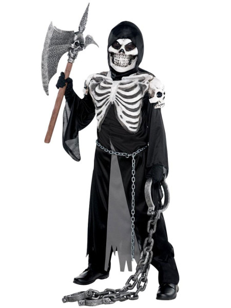 Disfraz infantil de guardián esqueleto espeluznante
