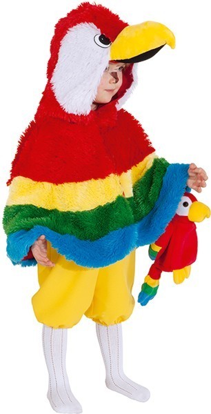 Cape colorée de perroquets pour enfants