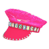 Cappello rocker Mandy Candy Glamour rosa