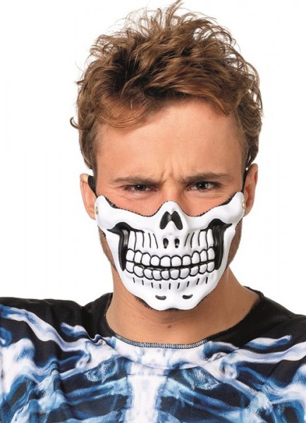 Demi-masque squelette osseux