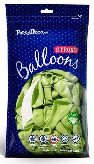 20 Partystar metallic Ballons maigrün 23cm 2