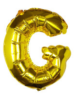 Oversigt: Gylden bogstav G folieballon 40cm