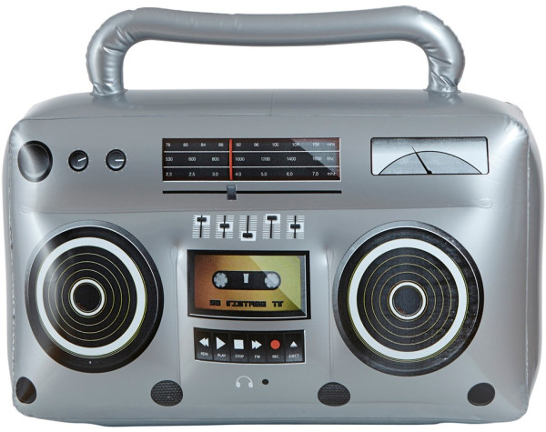 Oppustelig kassetteoptager 80-tals radio