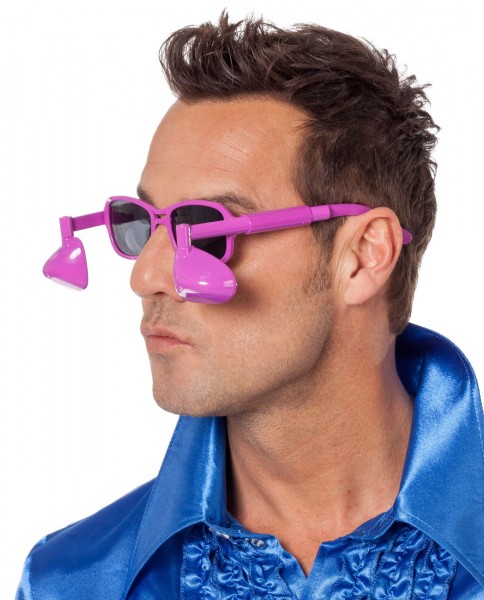 Crazy glasses with rearview mirrors in pink