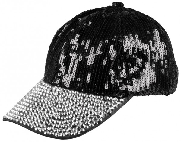 Cekinowa czapka w stylu hip-hop dla kobiet