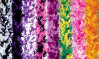 Anteprima: Boa di piume colorate bicolore in 8 colori 180cm