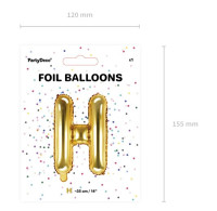 Preview: Foil balloon H gold 35cm