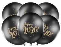 Förhandsgranskning: 6 Happy 2020 ballonger 30 cm