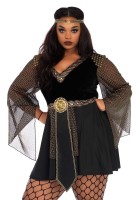 Vista previa: Disfraz de mujer guerrera oscura talla extra para mujer