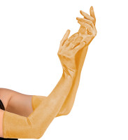 Widok: Rękawiczki damskie w kolorze złotym 60cm
