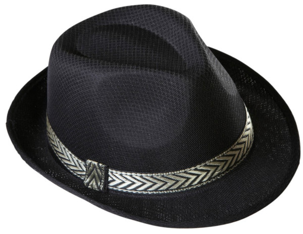 Elegante sombrero fedora negro