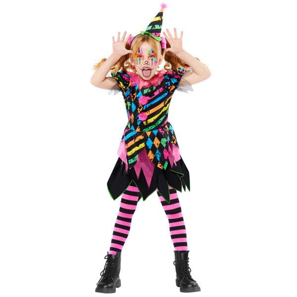 Neonowy kostium klauna z horroru