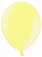 Oversigt: 100 fejring af metalliske balloner citrongul 29cm