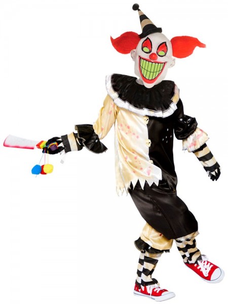 Crazy horror cirkus klovn barn kostume