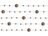 Vista previa: 5 guirnaldas de perlas Sissi marrón 1.3m