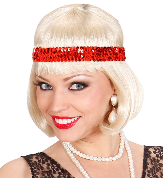 Red 20s headband Mary