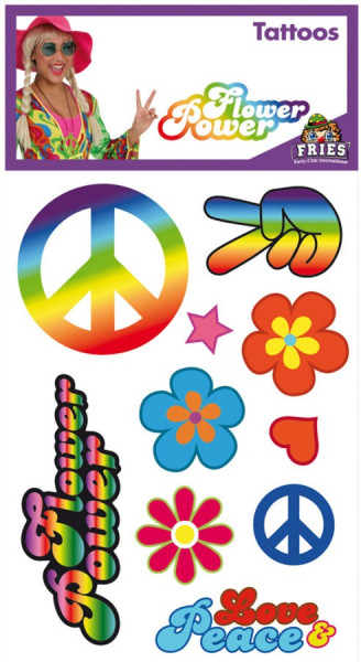 Hippie Peace & Love Tattoos