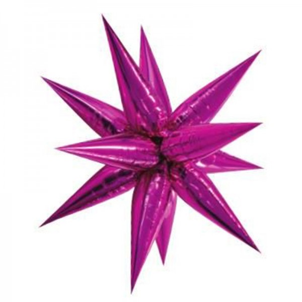 Foil balloon Happy Sparkling 3D Star pink