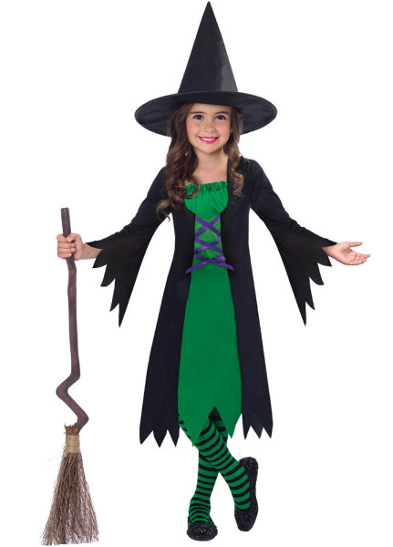 Dziewczęcy kostium Witch Greeny