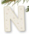 Träddekoration - stjärnglans bokstaven N
