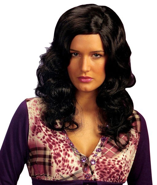 Wavy side parting long hair wig