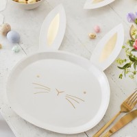 Anteprima: 8 coniglietti Rosy piatti di carta 35 x 24 cm