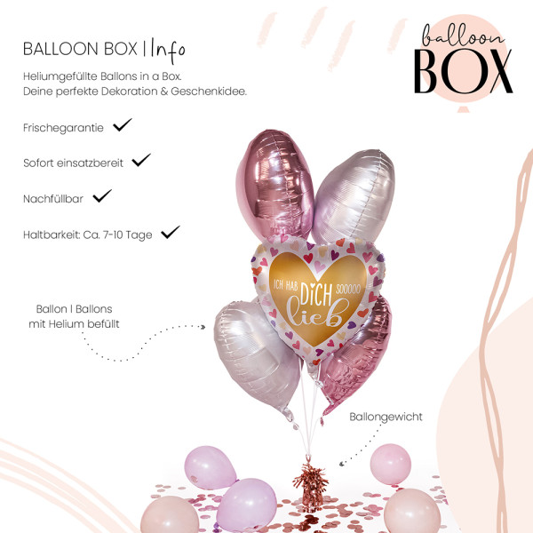 Heliumballon in der Box Ich hab Dich lieb 3