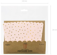 Preview: 6 snack boxes golden dots 12.5cm