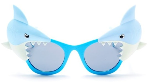 4 shark party glasses