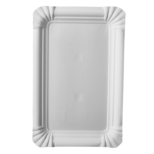 20 assiettes FSC Donizetti carré blanc 13 x 20cm
