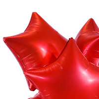 Vorschau: 5 Heliumballons in der Box Red Star matt