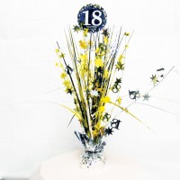 18th Birthday Golden Sparkling Table Fountain 46cm