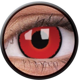 Devil red glowing contact lens