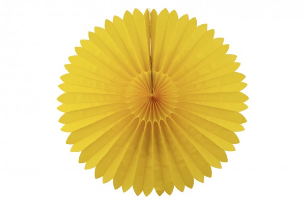 Puntos divertidos paquete de abanicos decorativos amarillos de 2 25cm