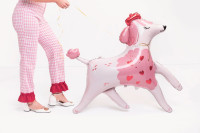 Preview: Foil balloon pink poodle 1.19m