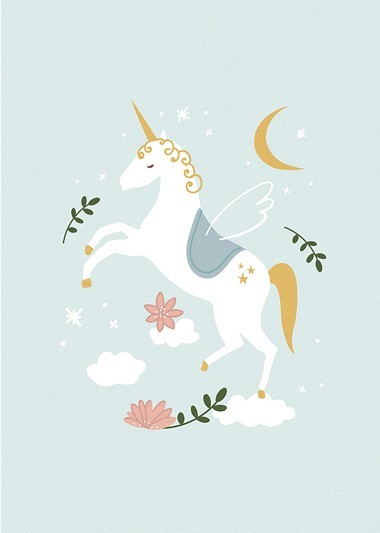 6 unicorn coloring pads A4