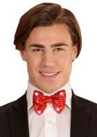 Preview: Red Grace Sequin Bow Tie With LED