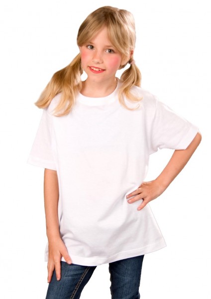 Camiseta de algodón blanca para niños