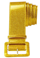 Glitterbælte guld 120cm