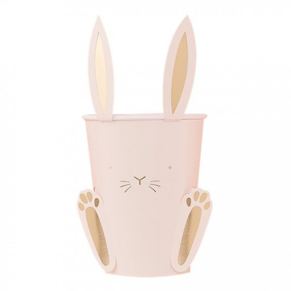 8 vasos de papel Rosy Bunny 255ml