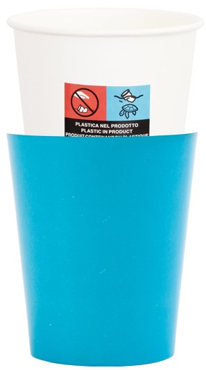 8 Turquoise Passion paper cups