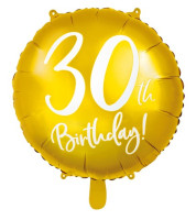 Vorschau: Glossy 30th Birthday Folienballon 45cm