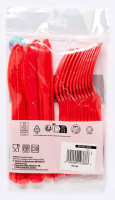 Preview: Red cutlery set 24 pieces
