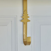Vista previa: Colgador de corona navideña de casa de campo 30 x 6 cm