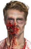 Oversigt: Scary zombie latex applikation med lim