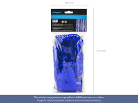 Oversigt: Blå glitter festgardin 90 x 250 cm