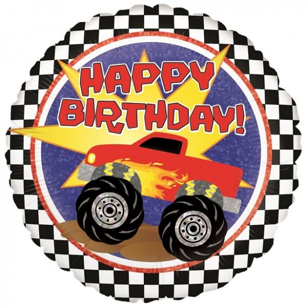 Palloncino foil compleanno Monster Truck 46cm